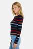 The Tile Club Sylvia Striped Henley Sweater - Thumbnail 2