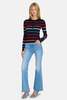 The Tile Club Sylvia Striped Henley Sweater - Thumbnail 3