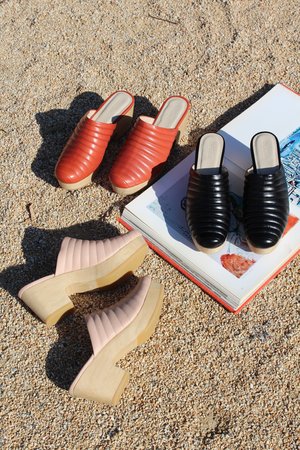 Beklina Ribbed Clog - Black Beklina Ribbed Clog - Black