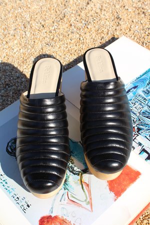 Beklina Ribbed Clog - Black Beklina Ribbed Clog - Black