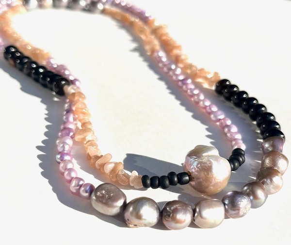 Heather Kahn Mocha Pearl Doublet Necklace Heather Kahn Mocha Pearl Doublet Necklace