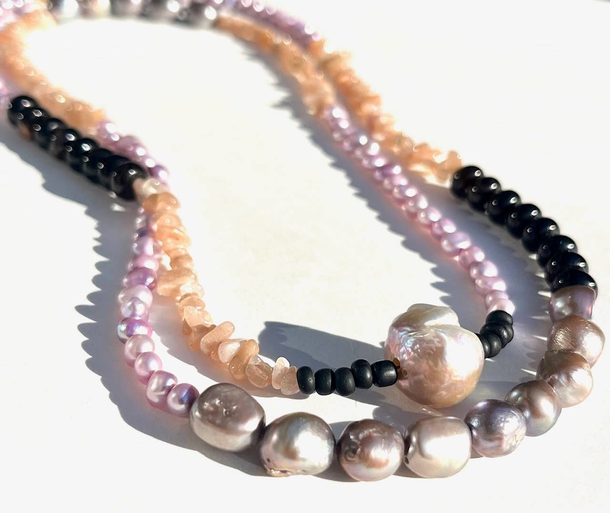 Heather Kahn Mocha Pearl Doublet Necklace - Image 1 of 3