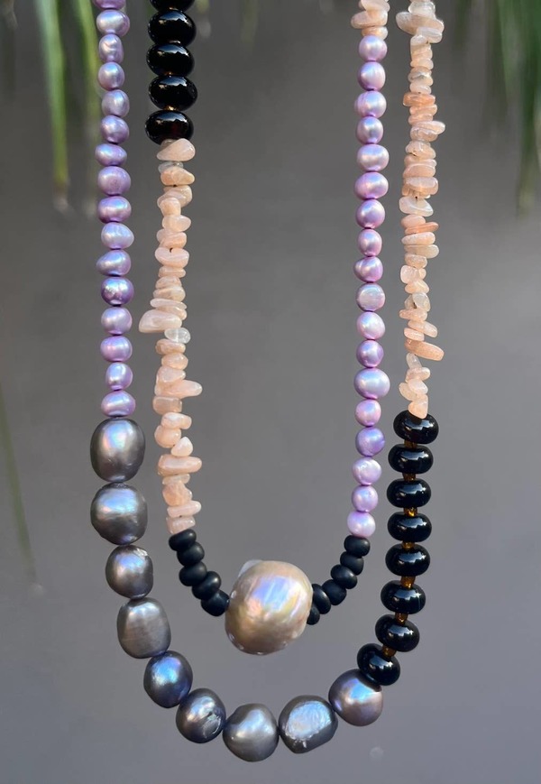 Heather Kahn Mocha Pearl Doublet Necklace