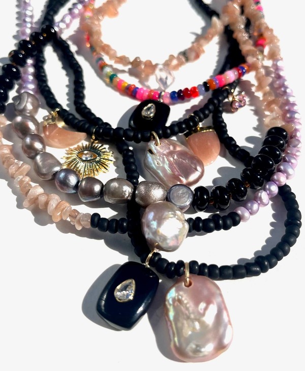 Heather Kahn Mocha Pearl Doublet Necklace