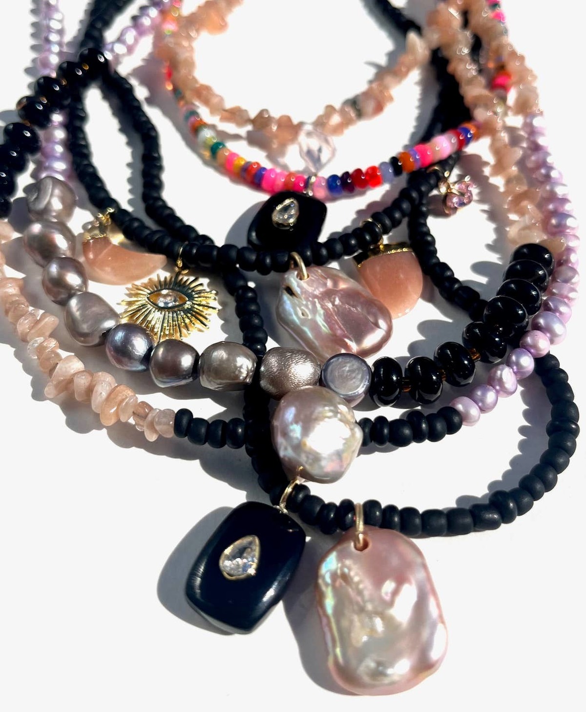 Heather Kahn Mocha Pearl Doublet Necklace - Image 3 of 3