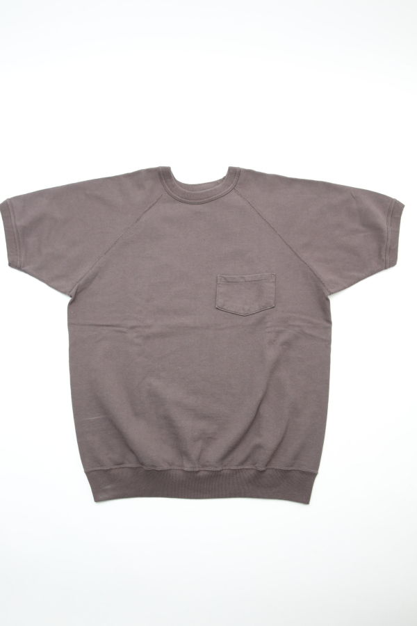 Warehouse & Co. 4105 Short Sleeve Sweatshirt With Pocket Solid Color