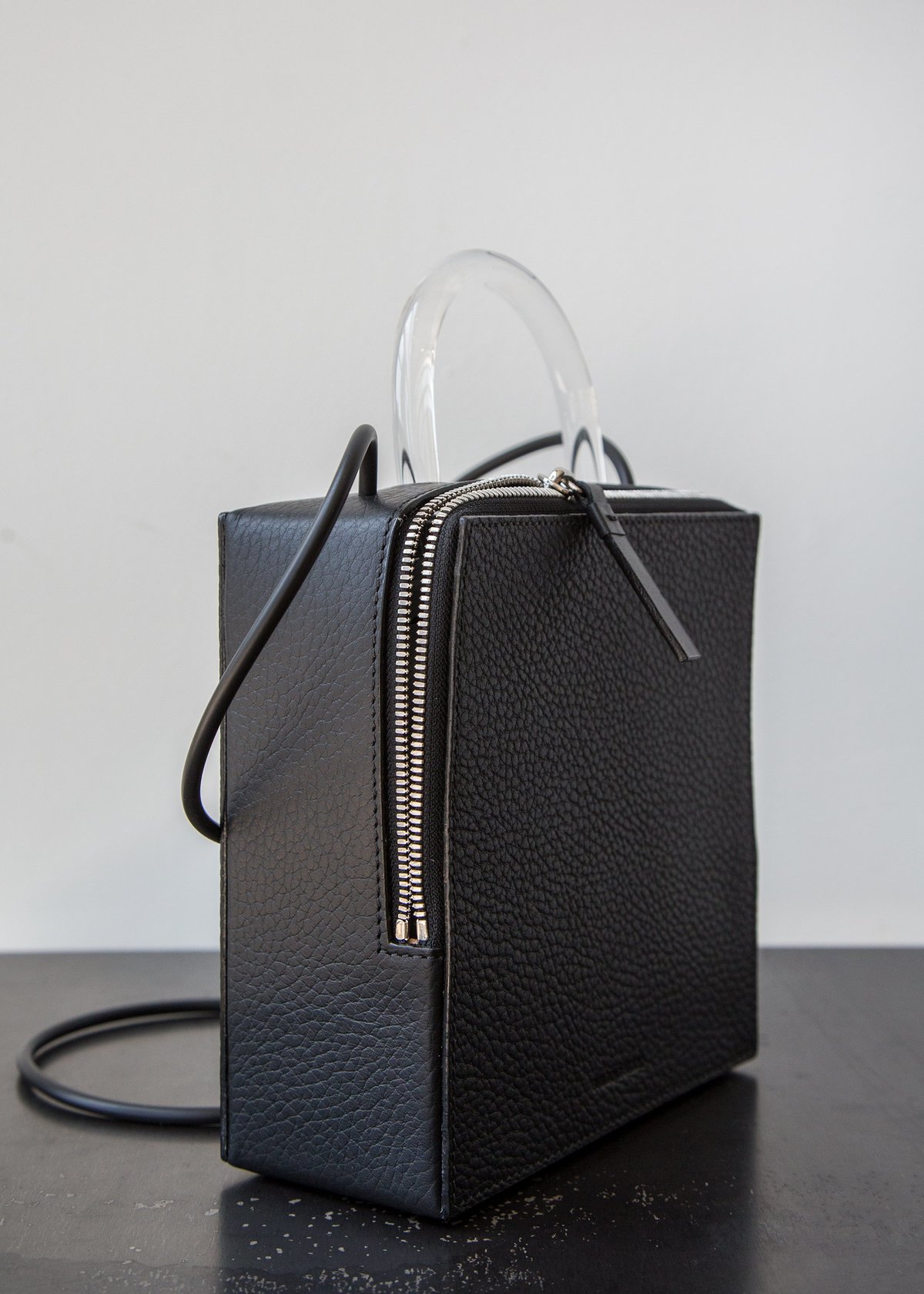 Building Block Box Bag Pebbled Black Garmentory