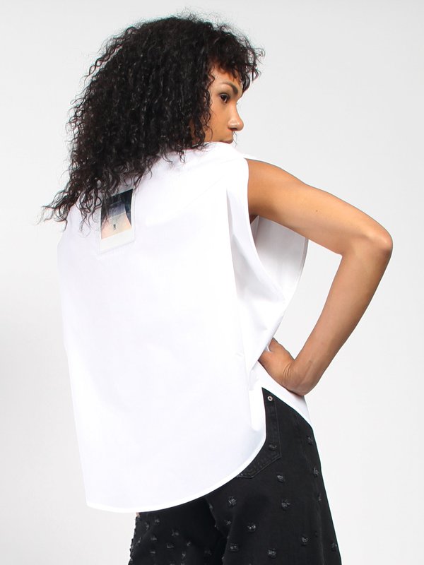 MM6 by Maison Margiela Polaroid Circle Shirt - White | Garmentory