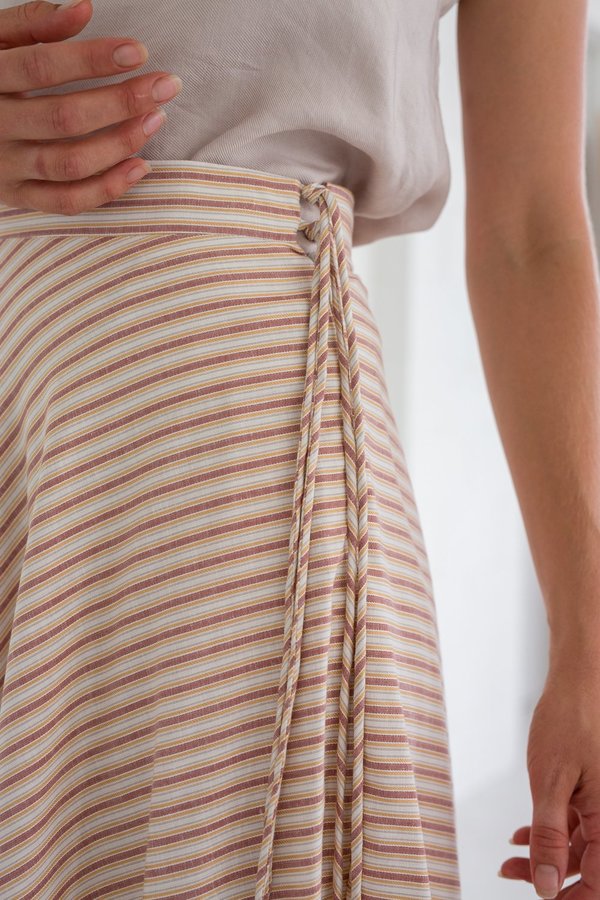 Lois Hazel Tie Circle Skirt - Stripe