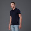 David Hart Cable Knit Polo - Navy - Thumbnail 2