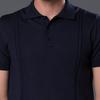 David Hart Cable Knit Polo - Navy - Thumbnail 4