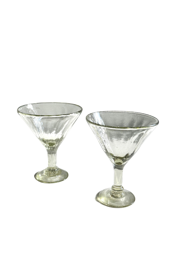 Villa Lua Home Recycled Handblown Martini Glass, Set of 2