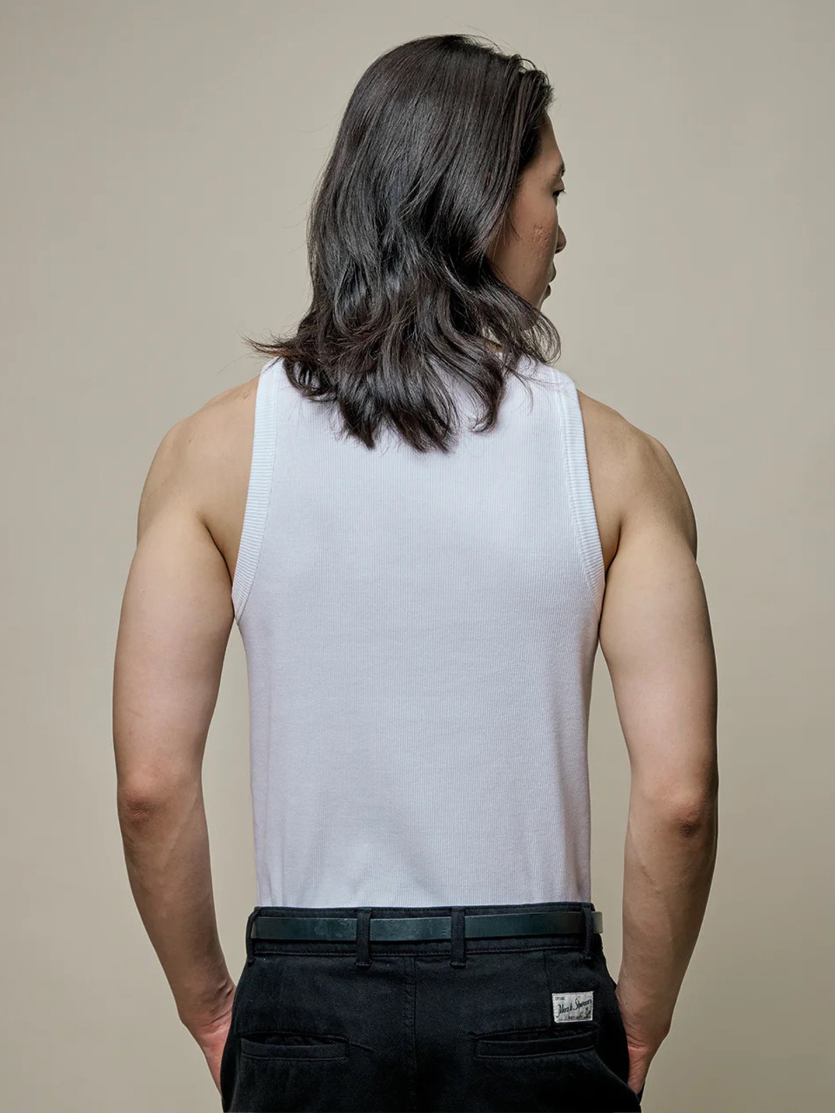 Merz b. Schwanen Ribbed Cotton Tank Top - Image 3 of 4