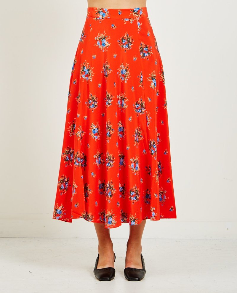 Ganni KOCHHAR SKIRT - FIERY RED | Garmentory