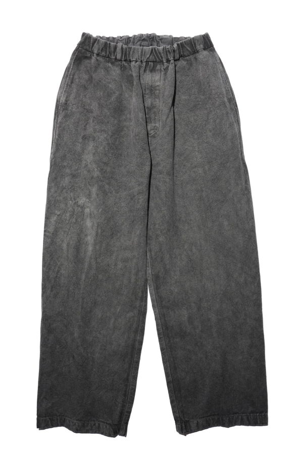MITTAN Linen Ramie Wide Trousers - Charcoal