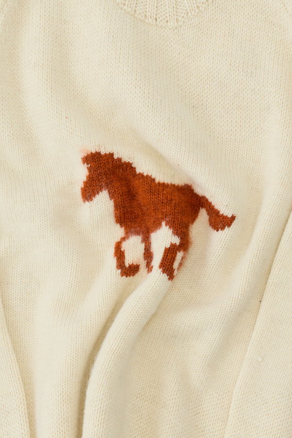 CAWLEY STUDIO Brushed British Wool Horse Jumper