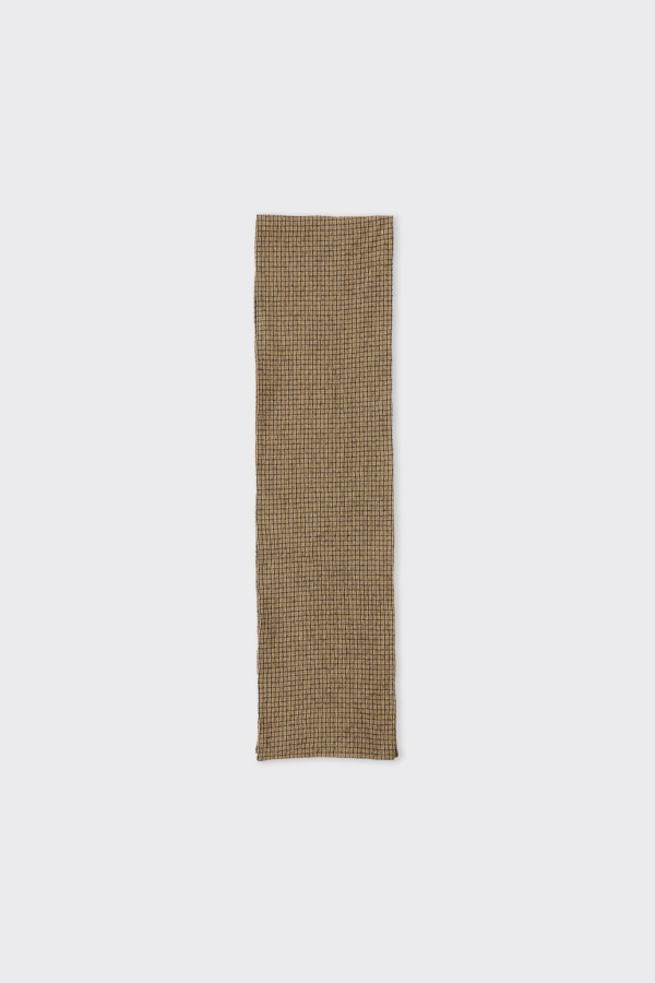 CAWLEY STUDIO Japanese Check Cotton/Wool Twill Scarf