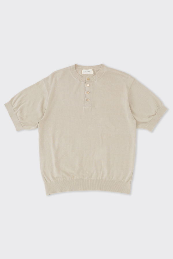 Ernie Palo Short-Sleeve Henley Sweater