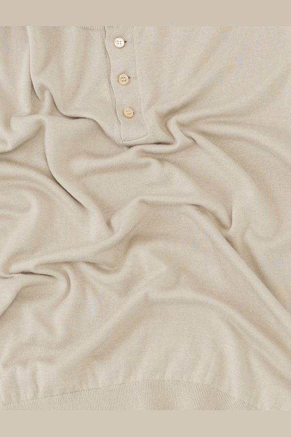 Ernie Palo Short-Sleeve Henley Sweater