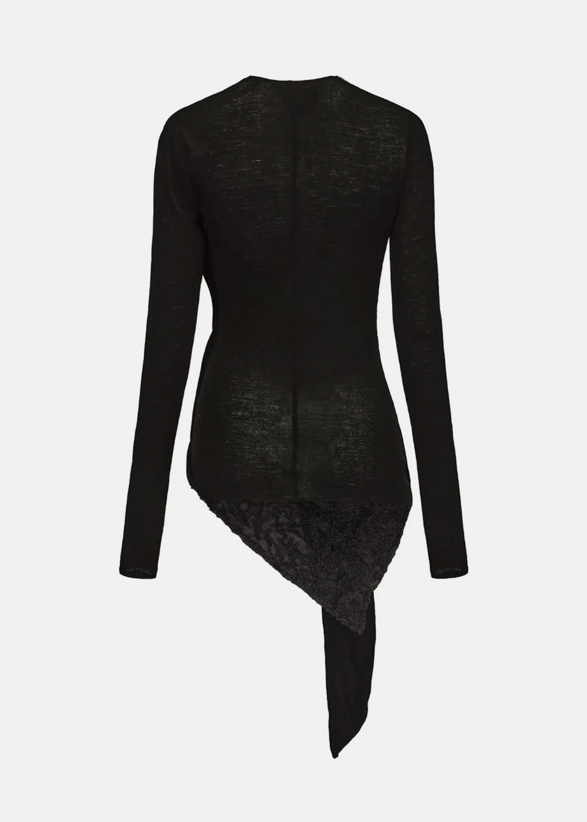ELYWOOD Knit Tie Base Top - Charcoal - Image 3 of 3