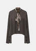 ELYWOOD Detachable Ribbon Crewneck Top - Gray - Thumbnail 1