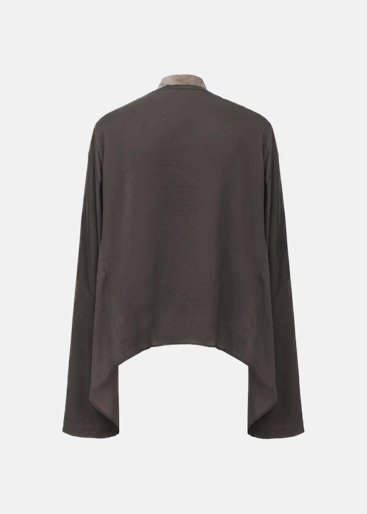 ELYWOOD Detachable Ribbon Crewneck Top - Gray - Image 3 of 3