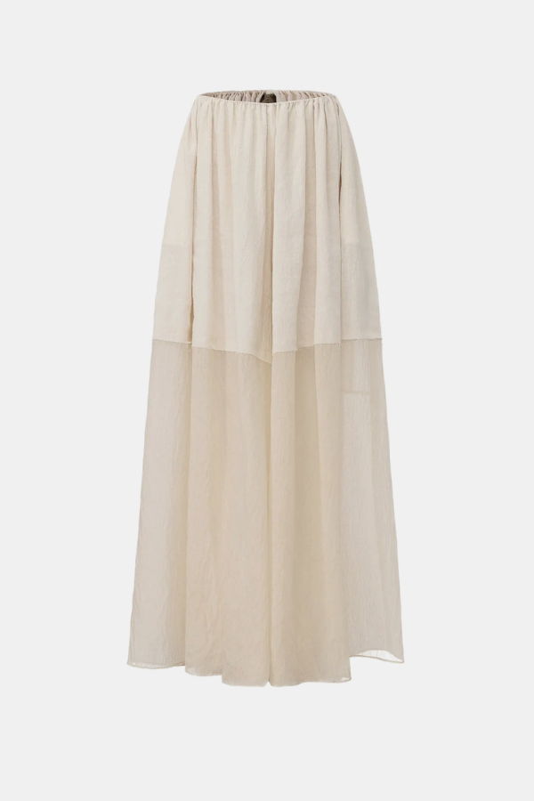 ELYWOOD Paneled Wide Leg Pants - White