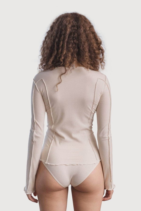 Baserange Omato Long Sleeve Top - Off-White