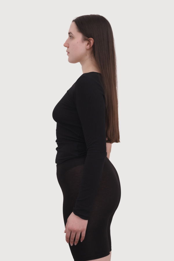 Baserange Speck Long Sleeve Tee - Black