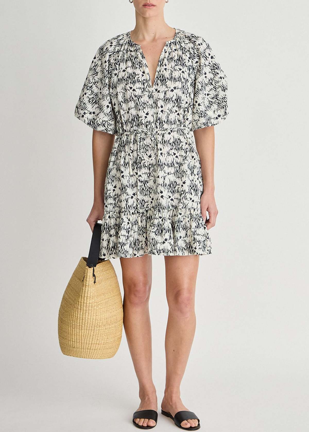 Apiece Apart Textured Otillie Mini Dress - Image 2 of 5
