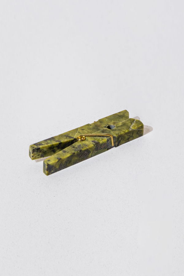 Decorative Gemstone Laundry Clip - Serpentine Green