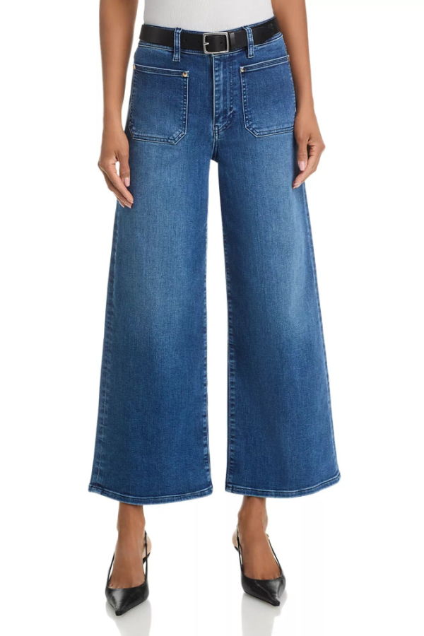 FRAME Denim Le Slim Palazzo Crop Harbor Pocket Jeans - Archieve Acve