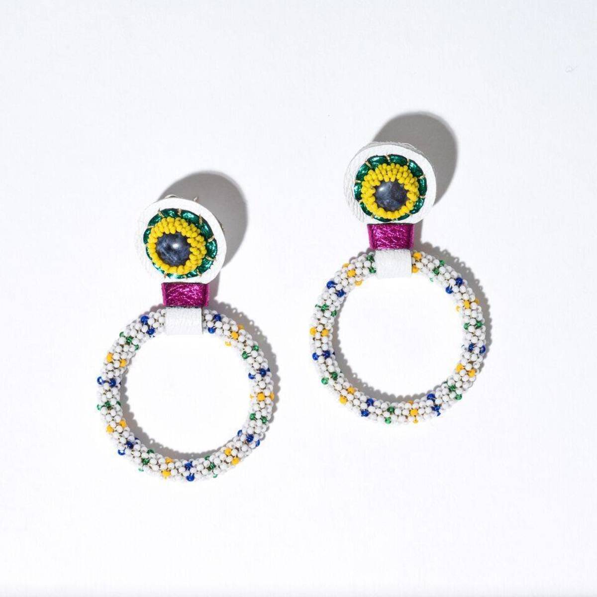 Robin Mollicone Small Hoop Earrings - Sodalite - Image 1 of 1