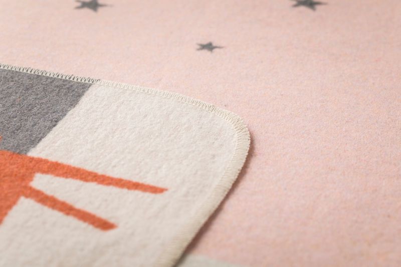 KIDS David Fussenegger Juwel Baby Blanket "Fox Under Starry Skies" - Gray