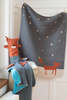 KIDS David Fussenegger Juwel Baby Blanket "Fox Under Starry Skies" - Gray - Thumbnail 4