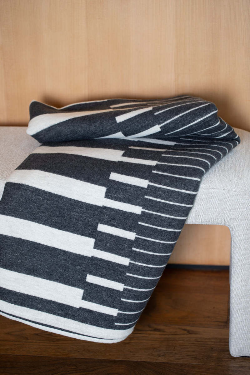 David Fussenegger Luca Two-Tone Stripes Throw