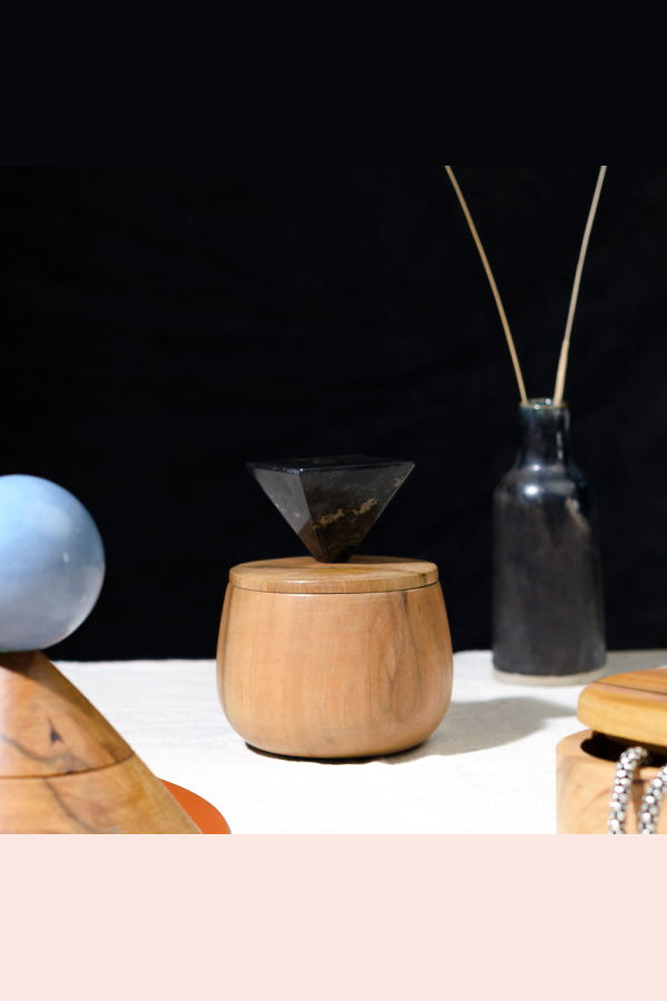 Dar Proyectos Black Onyx Round Jewel Box