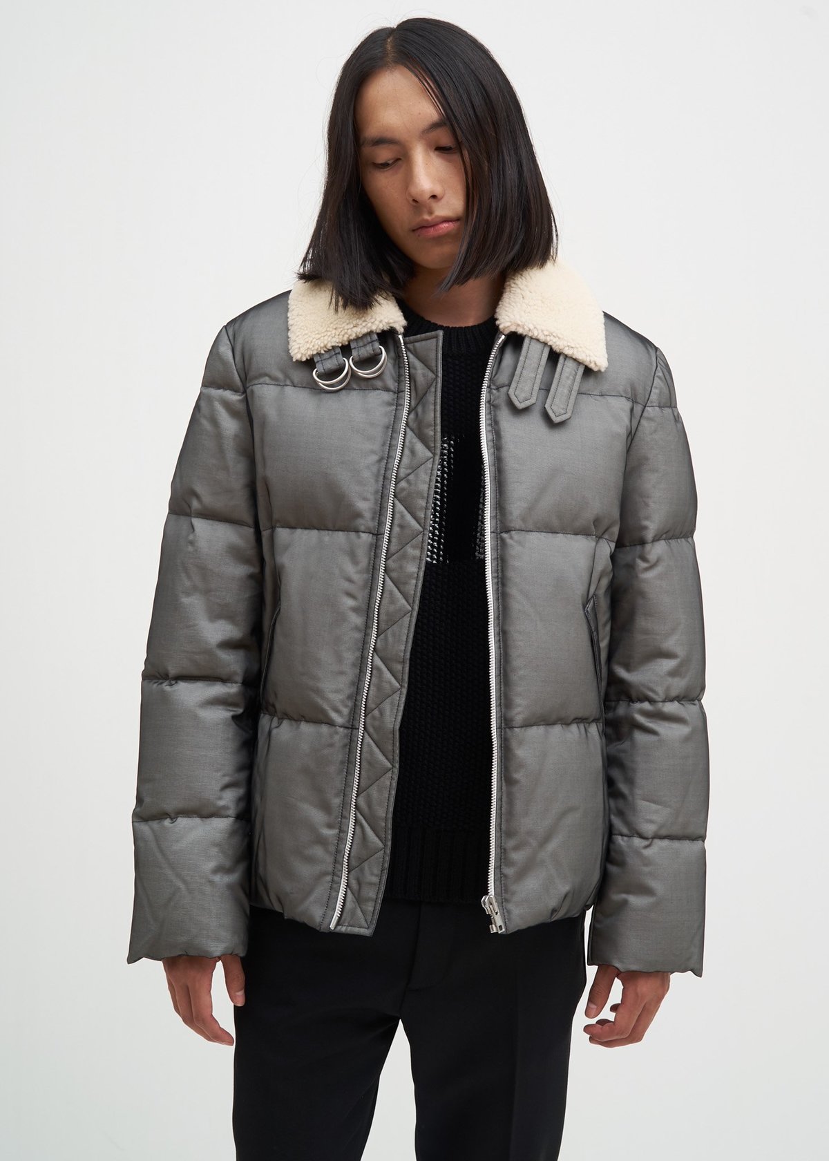 HELMUT LANG ファー付きジップコート - メルカリ
