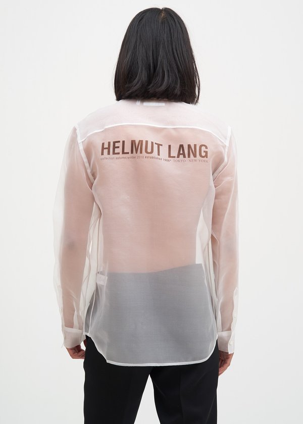 Helmut Lang Silk Logo Shirt - White | Garmentory