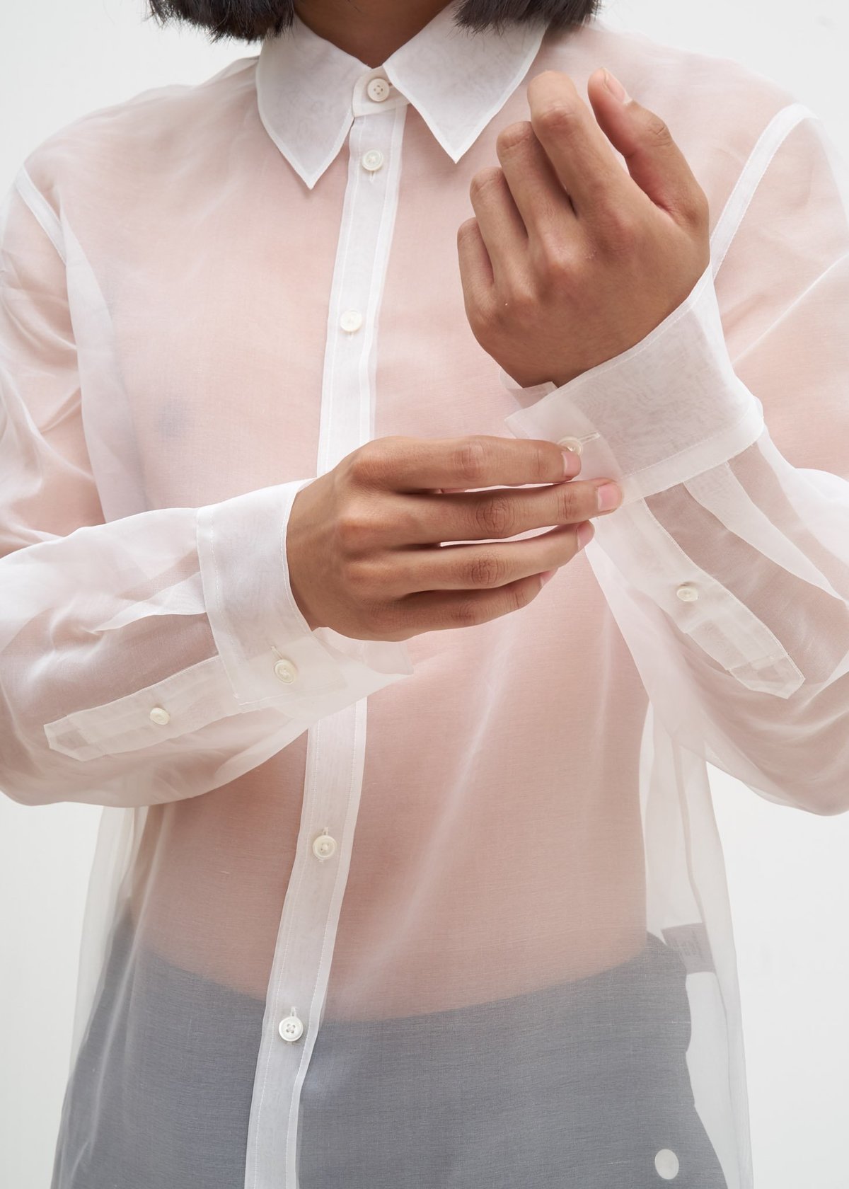 helmut lang transparent shirt