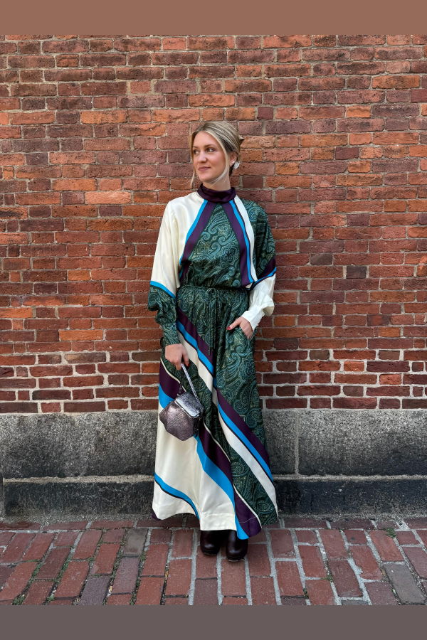 ALÉMAIS Joni Silk Midi Dress