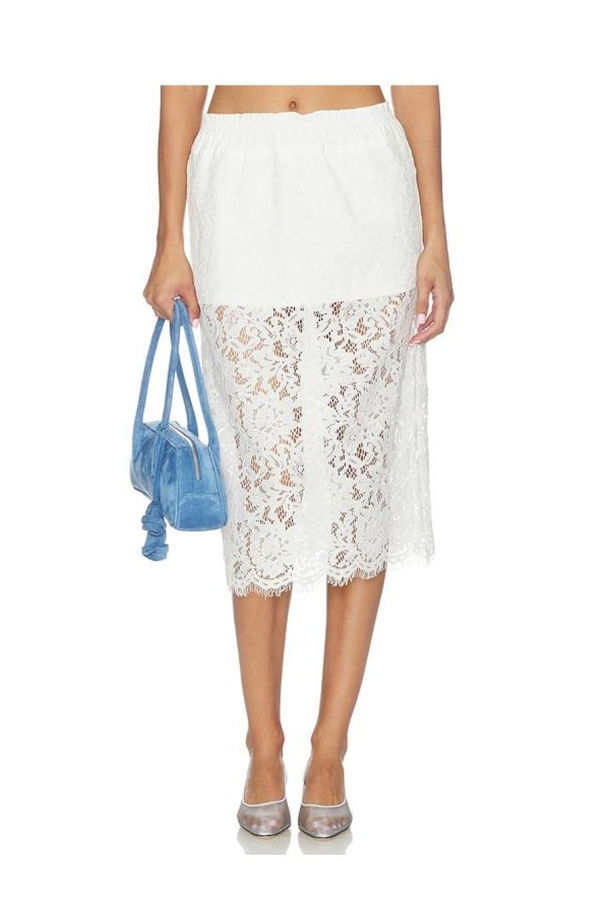 Sophie Rue Selora Lace Skirt - Egret