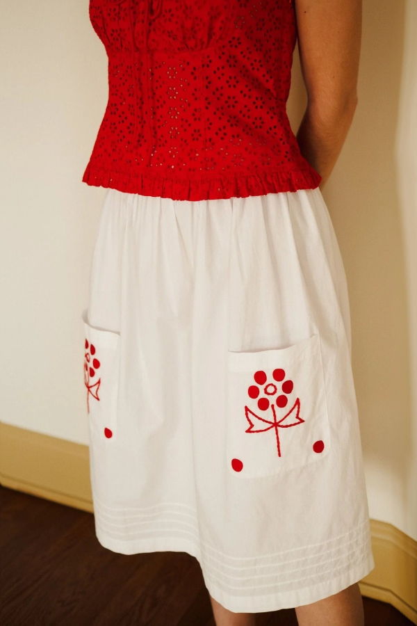 Mille Britt Skirt - Folk Embroidery