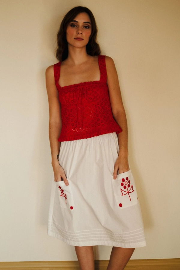 Mille Britt Skirt - Folk Embroidery