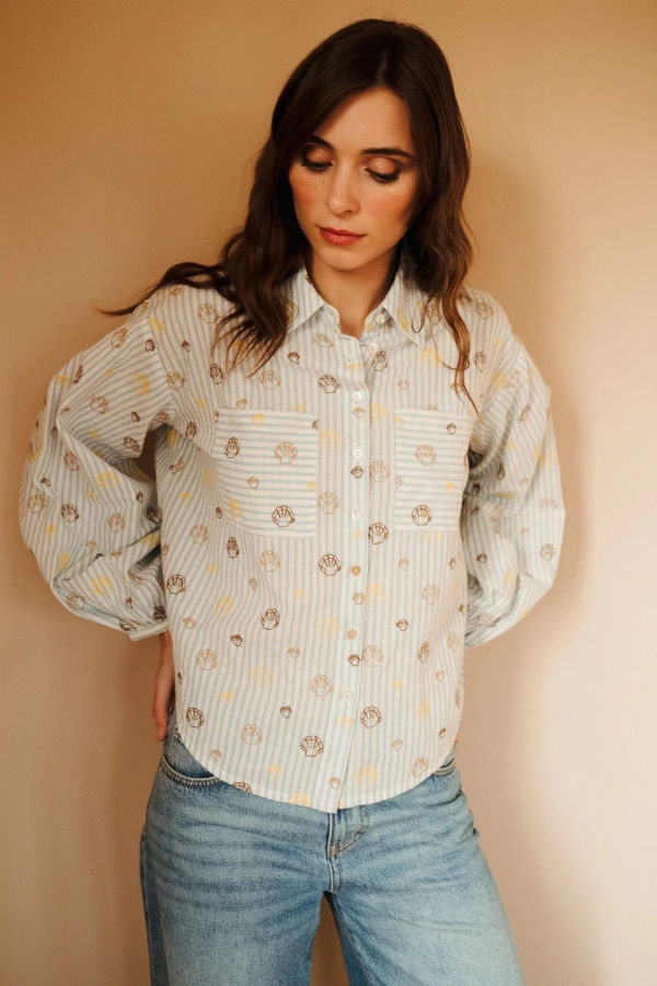Mille Molly Top - Seashell Embroidery