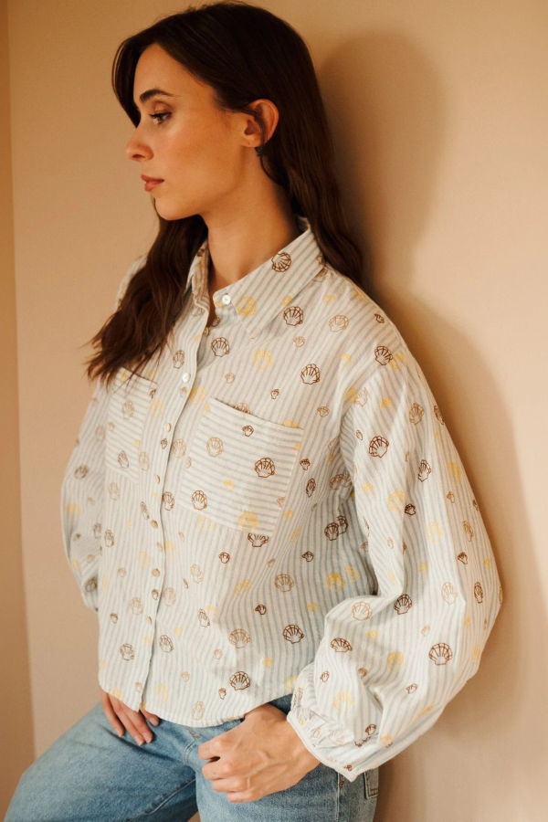 Mille Molly Top - Seashell Embroidery