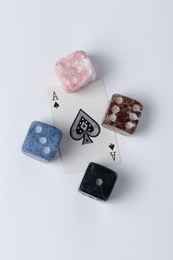 Giant gemstone Dice - set of Four