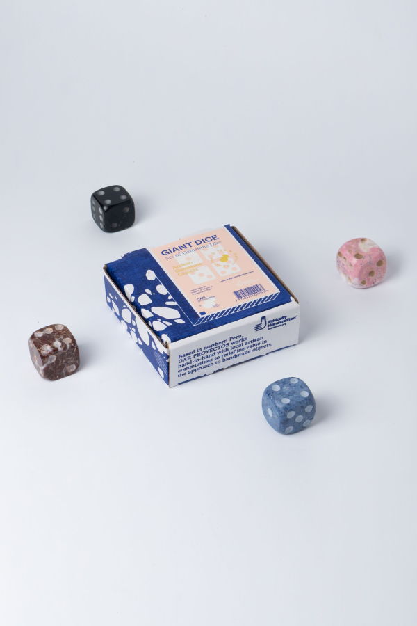 Giant gemstone Dice - set of Four