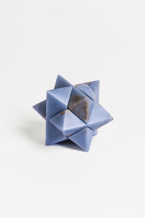 Dar Proyectos Handcrafted Burr Star 3D Gemstone Puzzle - Milky Blue