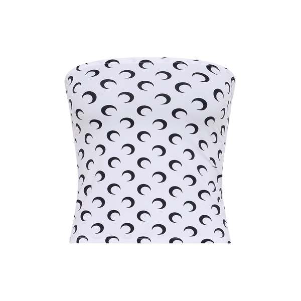 MARINE SERRE Moon Printed Jersey Tubed Top